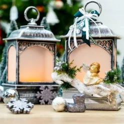 Baumschmuck, Vielfalt 2, versch. Designs & Größen, teilweise zum Aufhängen, grau, 12 Stück