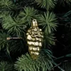 Baumschmuck, Vielfalt 2, versch. Designs & Größen, teilweise zum Aufhängen, hellgold, 12 Stück
