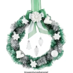 Baumschmuck, Vielfalt 2, versch. Designs & Größen, teilweise zum Aufhängen, weiß, 12 Stück