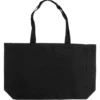 Baumwoll-Shopper, 48cm x 36cm, langer Henkel, schwarz