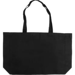 Baumwoll-Shopper, 48cm x 36cm, langer Henkel, schwarz
