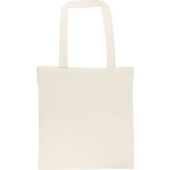 Baumwolltasche, 38cm x 42cm, lange Henkel, natur