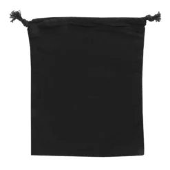 Baumwoll-Zuziehbeutel, 25x30cm, schwarz, 5 Stück