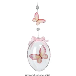 Befüllbare Eier, zum Aufhängen, 8,7cm x 5,8cm, transparent, 8 Stück