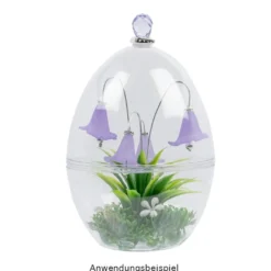 Befüllbare Eier zum Aufstellen, 12cm x 9cm, transparent, 5 Stück