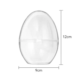 Befüllbare Eier zum Aufstellen, 12cm x 9cm, transparent, 5 Stück