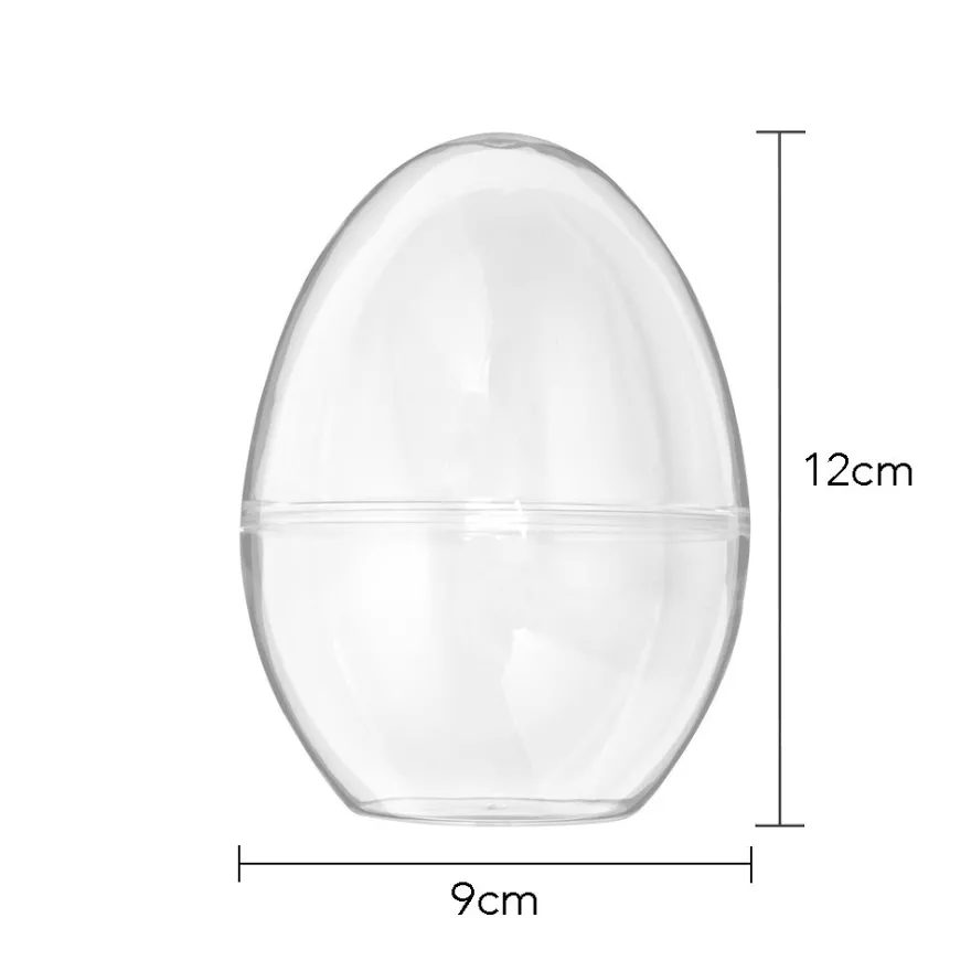 Befüllbare Eier zum Aufstellen, 12cm x 9cm, transparent, 5 Stück