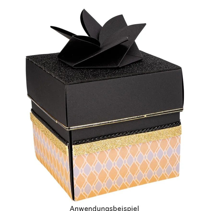Überraschungsbox, schwarz, 12,5cm x 12,5cm x 12,5cm, 24-teilig