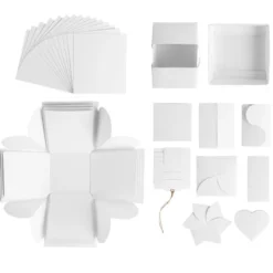 Überraschungsbox, weiß, 12,5cm x 12,5cm x 12,5cm, 24-teilig