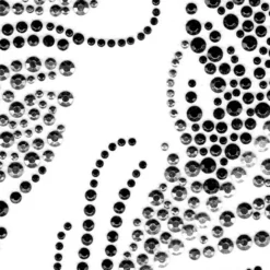 Bügelchaton-Design, DIN A4, mehrfarbig, Federn 5, silber/grau/schwarz