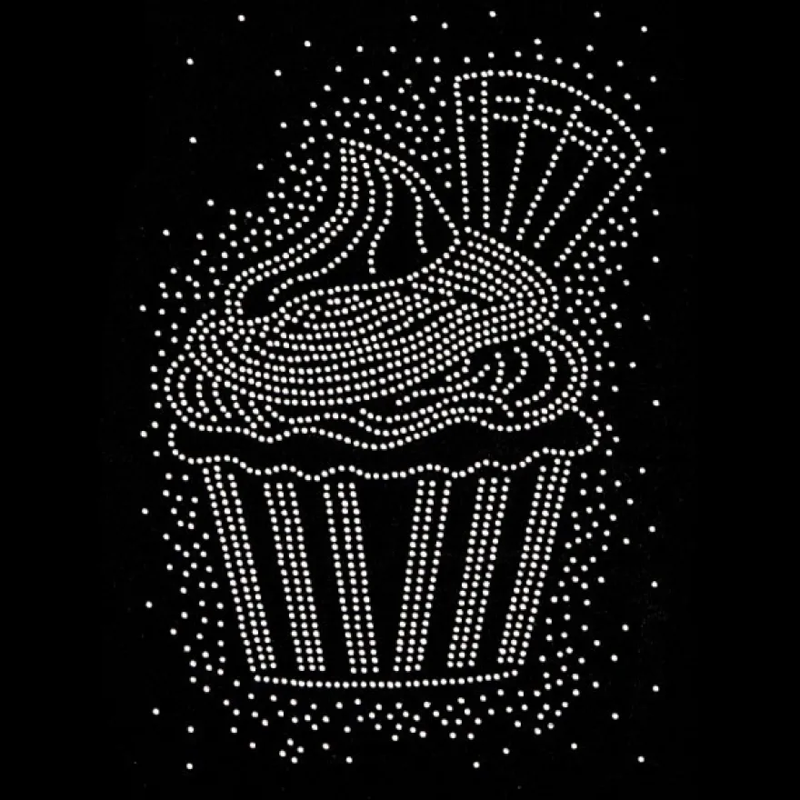 Bügelstrass-Design, DIN A4, Cupcake