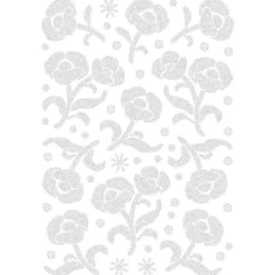 Bügelstrass-Design, DIN A4, klar, Mohnblumen