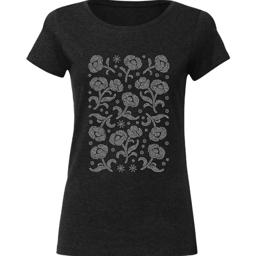 Bügelstrass-Design, DIN A4, klar, Mohnblumen