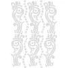 Bügelstrass-Design, DIN A4, klar, Ornamente 9