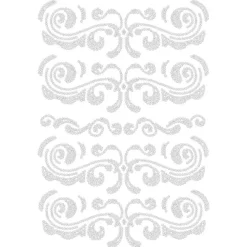 Bügelstrass-Design, DIN A4, klar, Ornamente 1