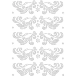 Bügelstrass-Design, DIN A4, klar, Ornamente 5