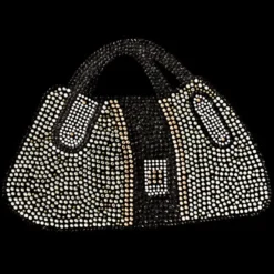 Bügelstrass-Design, DIN A4, mehrfarbig, Handtasche
