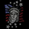 Bügelstrass-Design, DIN A4, mehrfarbig, Lady Liberty