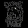 Bügelstrass-Design, DIN A4, Wildschwein