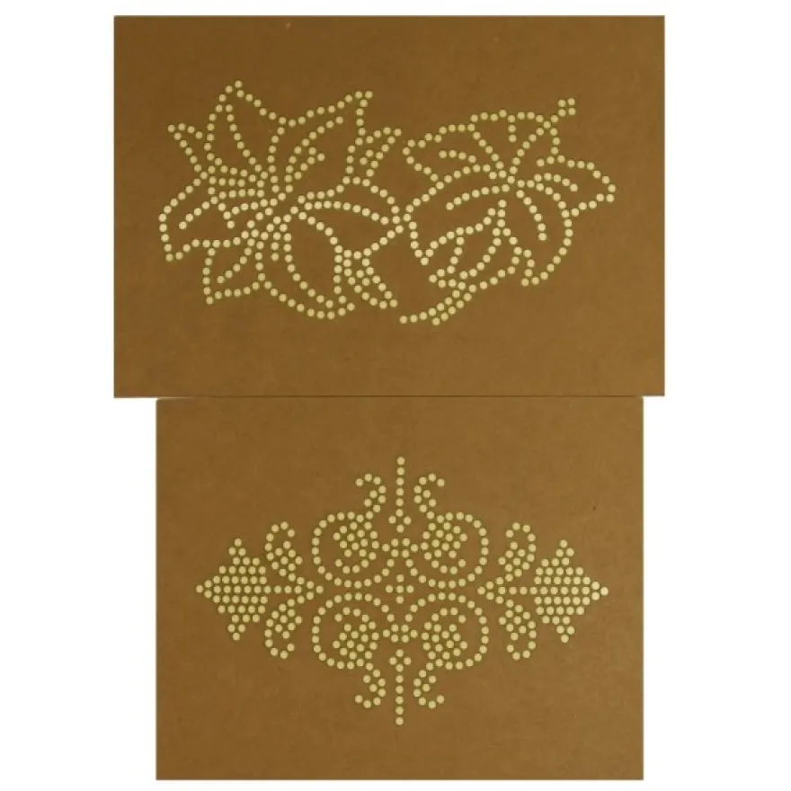 Bügel-Strass-Schablonen, Lilie & Ornament, 2er Set