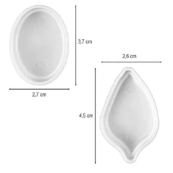Biege- & Gießformen für Fantasieblüten, für 2 verschiedene Blütenblätter, 3-teilig