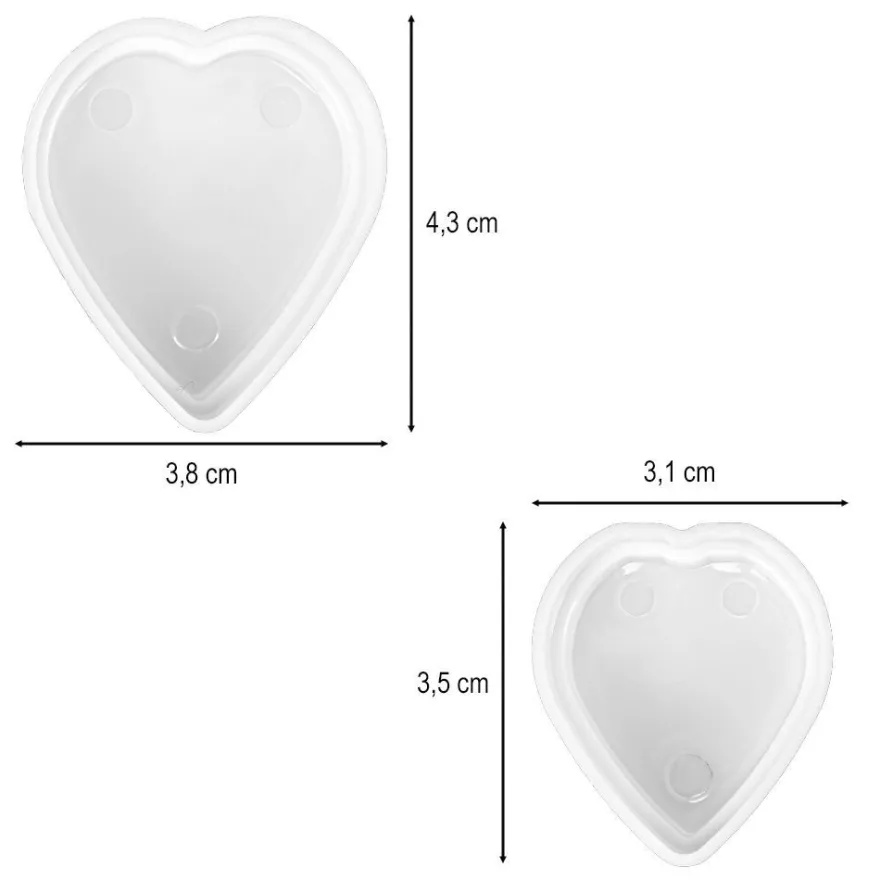 Biege- & Gießformen für Rosenblüten, für Blütenblätter in 2 Größen, 3-teilig