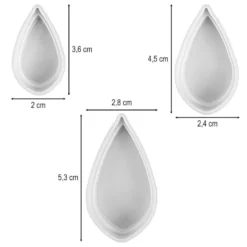 Biege- & Gießformen für Weihnachtssternblüten, für 3 verschiedene Blütenblätter, 4-teilig