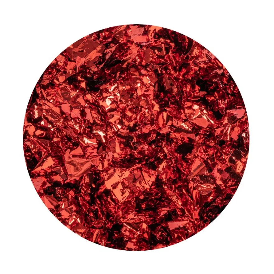 Blattmetall-Flocken, 2 Dosen mit je 3g, rot
