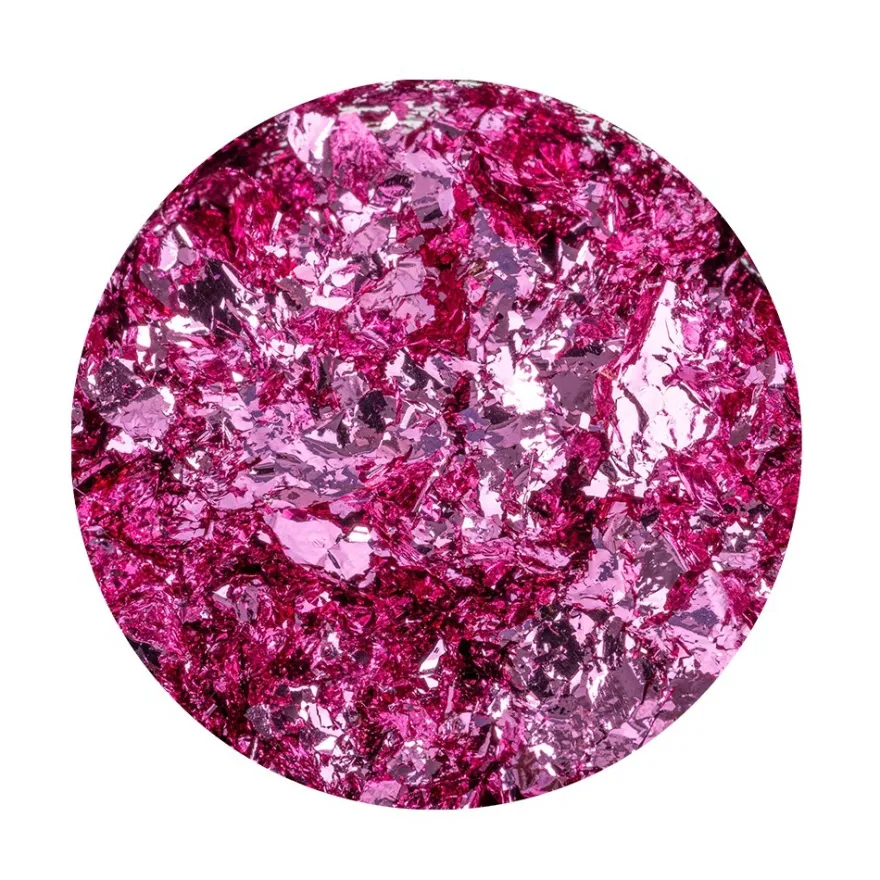Blattmetall-Flocken, 2 Dosen mit je 3g, pink