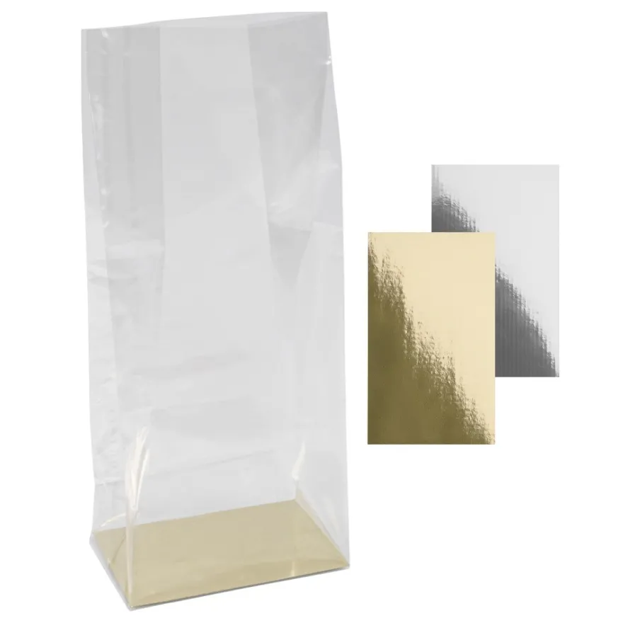 Blockbodenbeutel, 11cm x 7cm, 27cm hoch, mit Einlegeboden, 30 Stück