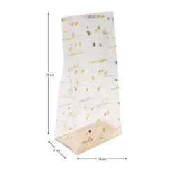 Blockbodenbeutel, Frohe Ostern, 14cm x 9cm, 30cm hoch, mit Goldfoliendruck, 30 Stück