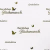 Blockbodenbeutel, Gratulation, 12cm x 8cm, 25cm hoch, mit Goldfoliendruck, 30 Stück