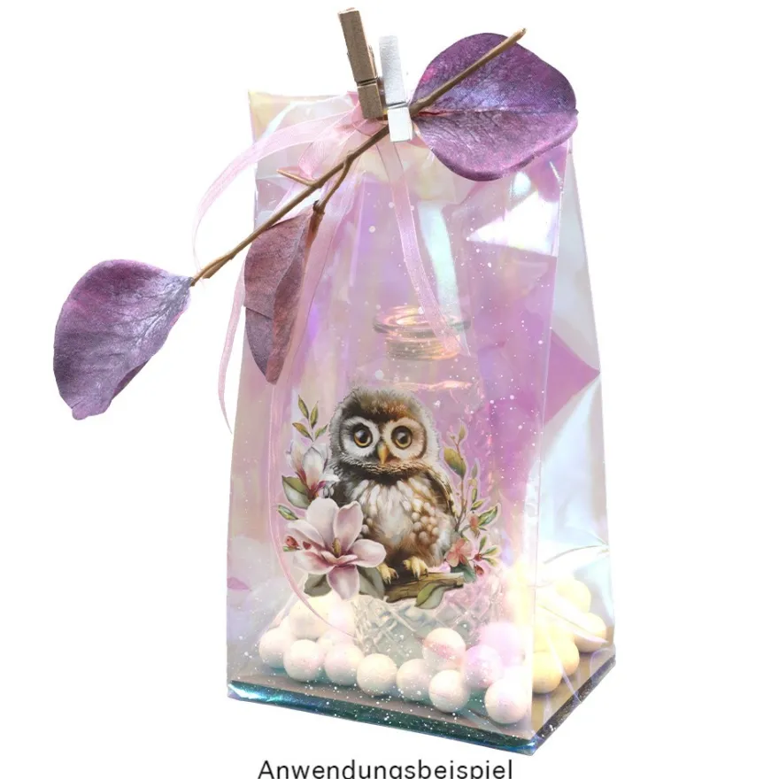 Blockbodenbeutel, irisierend, 12cm x 8cm, x 25cm hoch, 30 Stück