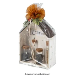 Blockbodenbeutel, Sterne, 16cm x 10cm, 35,5cm hoch, goldener Foliendruck & Einlegeboden, 30 Stück