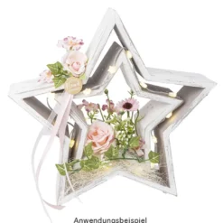 Blütenbusch, Buschwindröschen, 31cm lang, 25 mauve- & cremefarbene Blüten, je Ø 3,5cm