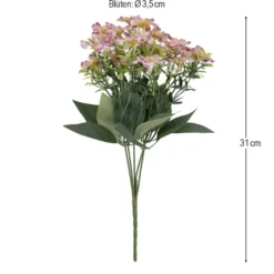 Blütenbusch, Buschwindröschen, 31cm lang, 25 mauve- & cremefarbene Blüten, je Ø 3,5cm