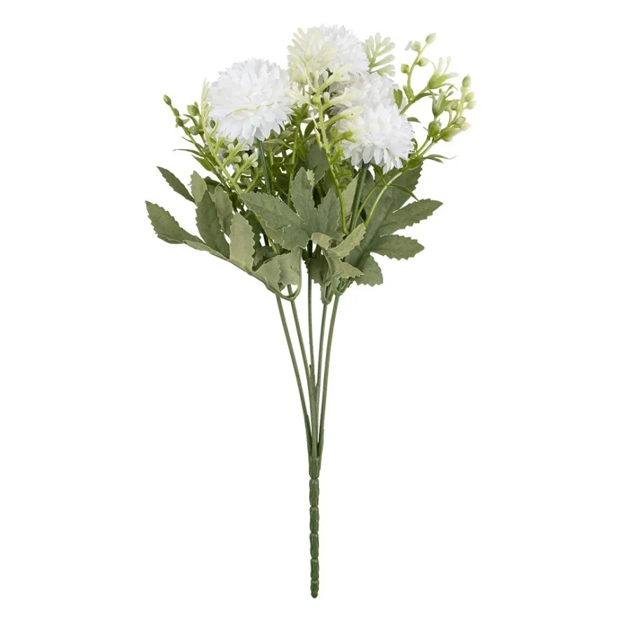 Blütenbusch, Dahlie in Weiß 2, 30,5cm lang, 5 Blüten, je Ø 4,5cm