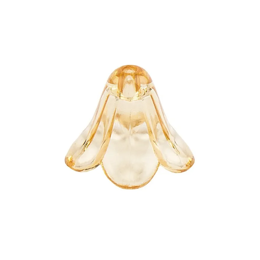 Blütenkelche, 1,3cm x 1,5cm, apricot, 15 Stück
