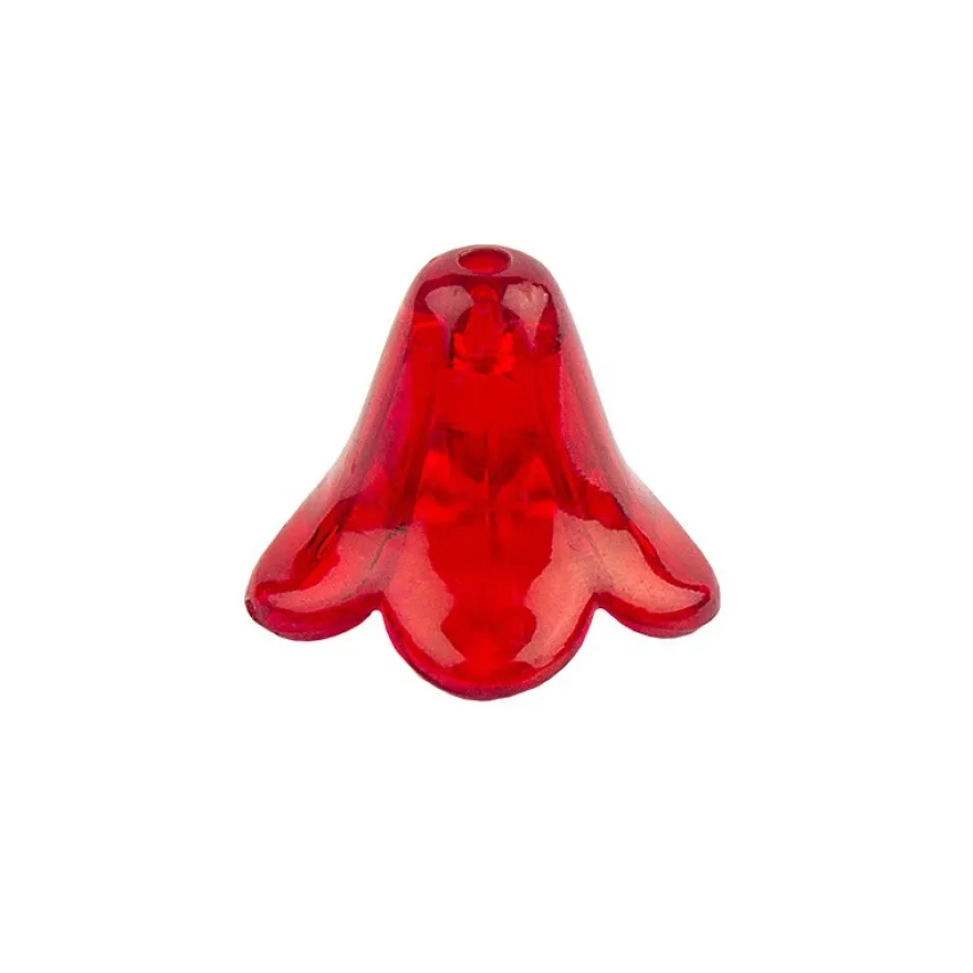 Blütenkelche, 0,8cm x 1,1cm, rot, 30 Stück