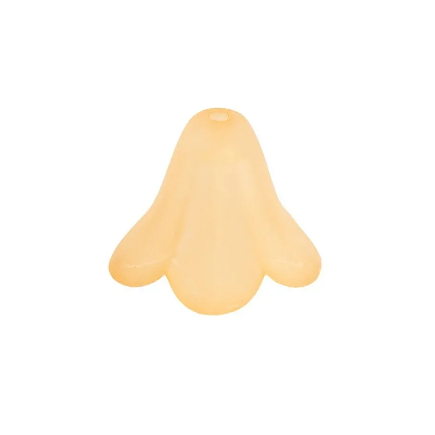 Blütenkelche, gefrostet, 0,8cm x 1,1cm, apricot, 30 Stück
