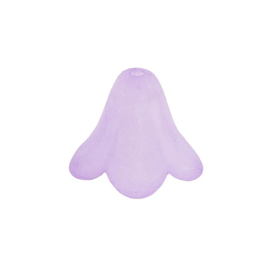 Blütenkelche, gefrostet, 1,3cm x 1,5cm, flieder, 15 Stück
