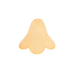 Blütenkelche, gefrostet, 1,3cm x 1,5cm, apricot, 15 Stück