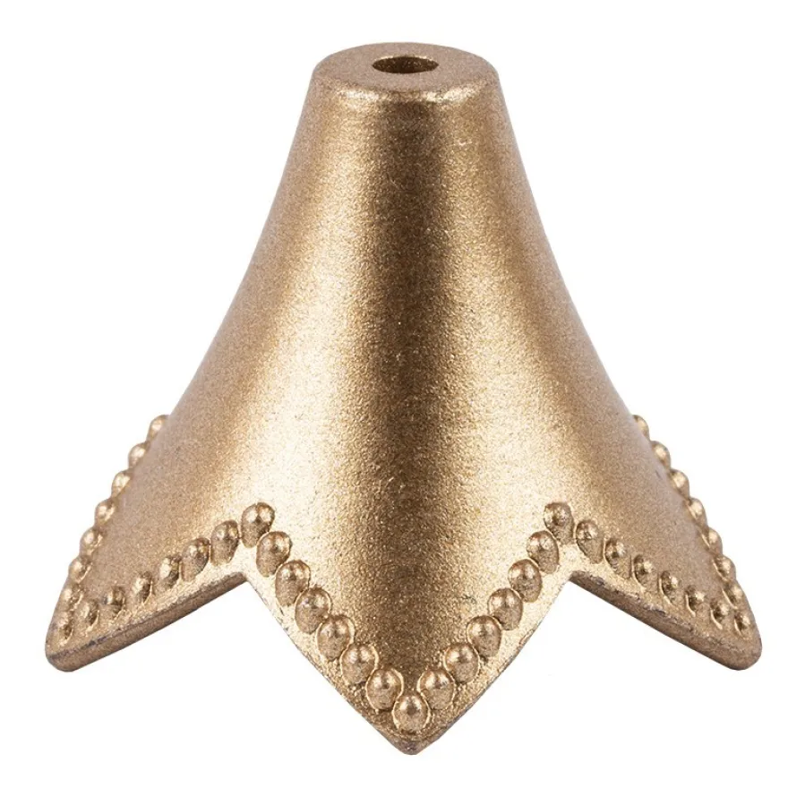 Blütenkelche, Glockenblumen, 2cm hoch, Ø 2,1cm, metallic-matt antikgold, 20 Stück