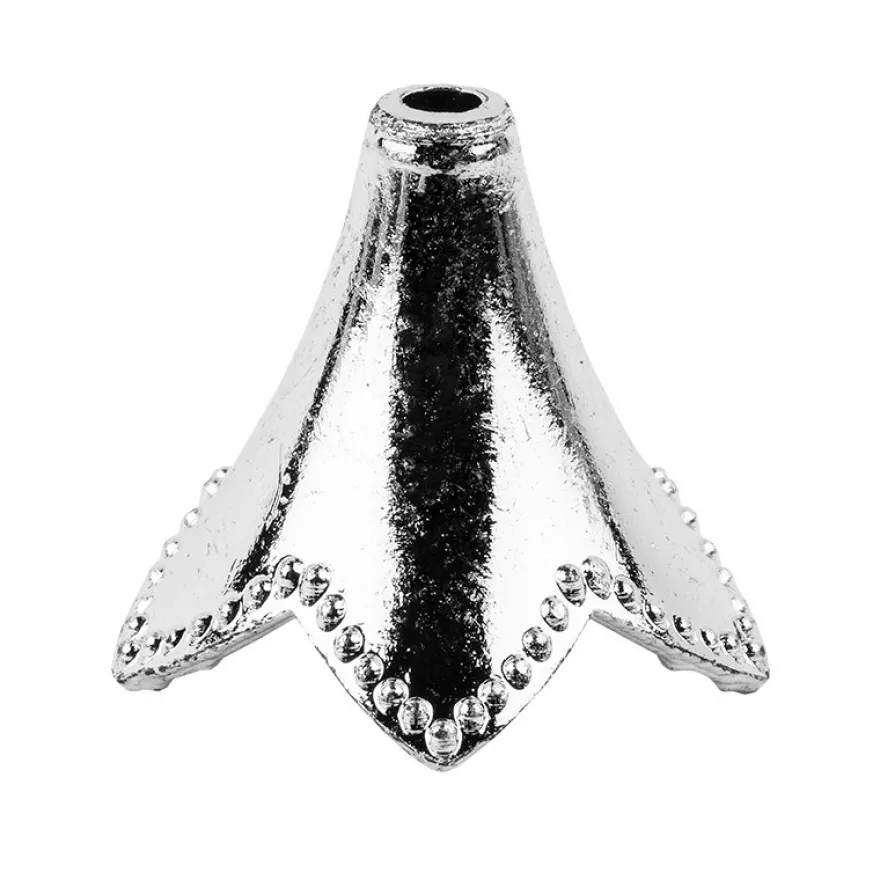 Blütenkelche, Glockenblumen, 1,8cm hoch, Ø 1,9cm, metallic-matt silber, 30 Stück