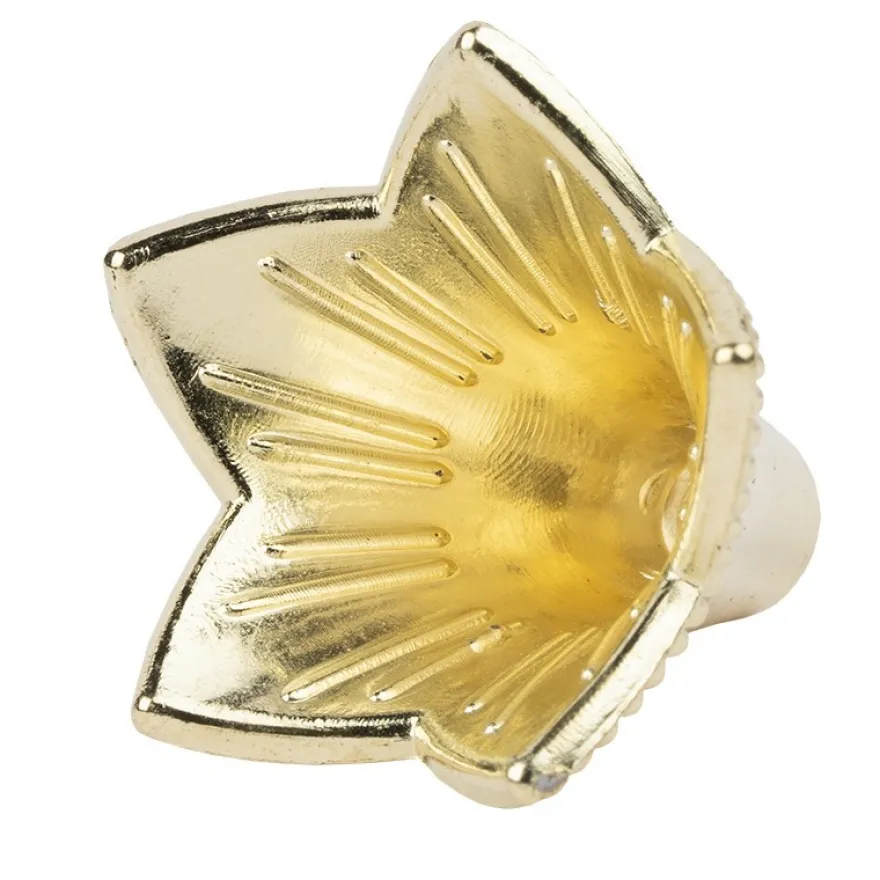 Blütenkelche, Glockenblumen, 2cm hoch, Ø 2,1cm, metallic-matt hellgold, 20 Stück