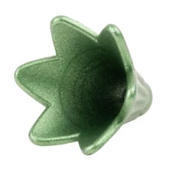 Blütenkelche, Petunien, metallic-matt, 1,5cm x 1,4cm, tannengrün, 30 Stück