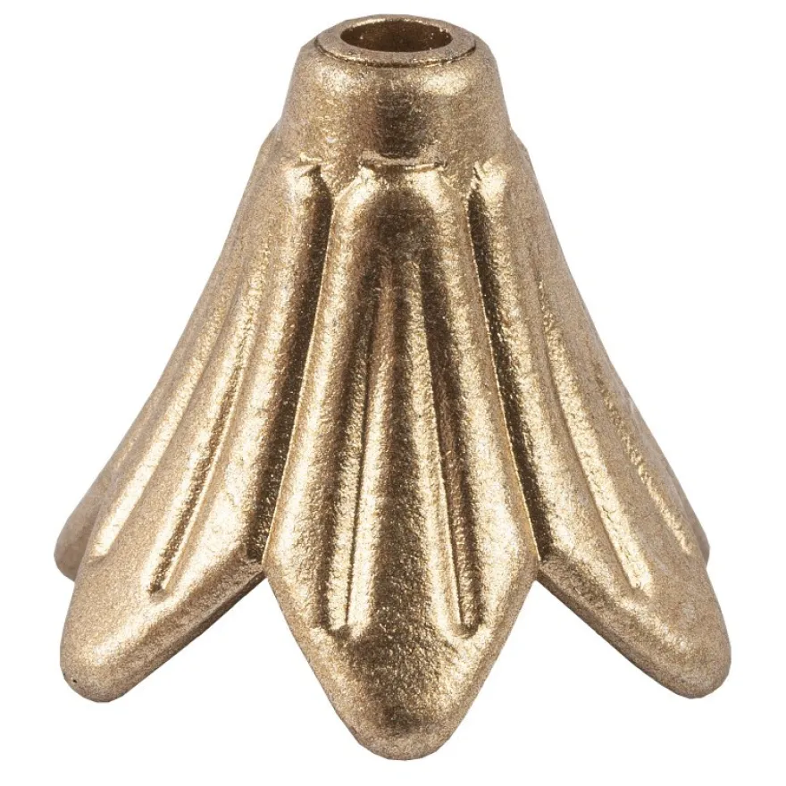 Blütenkelche, Petunien, metallic-matt, 1,8cm x 2cm, antikgold, 20 Stück