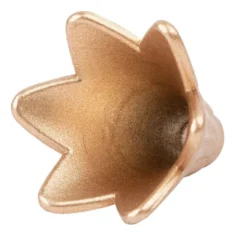 Blütenkelche, Petunien, metallic-matt, 1,8cm x 2cm, antikgold, 20 Stück
