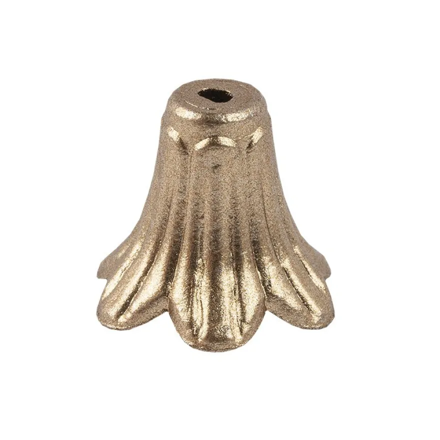 Blütenkelche, Petunien, metallic-matt, 1cm x 1,2cm, antikgold, 50 Stück