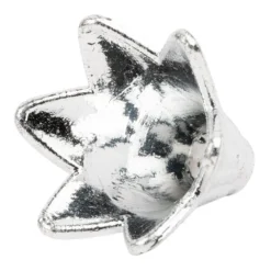 Blütenkelche, Petunien, metallic-matt, 1,8cm x 2cm, silber, 20 Stück